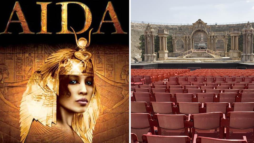 Aida plakat og arenaen